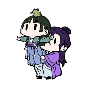 Maomao & Jinshi with Frog | The Apothecary Diaries | Iconic Scene Keychain