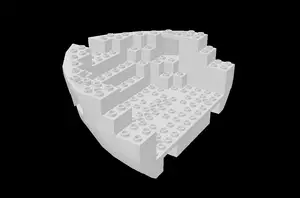 Lego Compatible (2556c03.dat) Boat Hull Large Bow 12 x 16 x 5 1/3 with Top