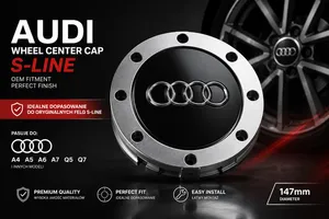 AUDI WHEEL CENTER CAPS RIM HUB CAP 8D0601165K 147mm