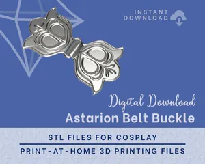 Astarion Belt Buckle STL Files - Baldur's Gate 3 Cosplay Accessory (Digital Download)