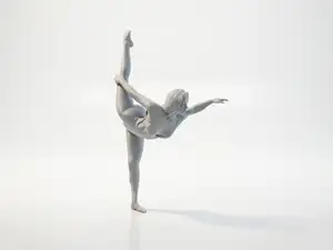 Gymnast Lady Figurine Female Sports 3D Printable