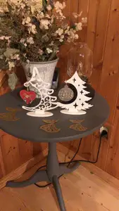 Christmas tree with base Decoration Version 04 (with hanger for Christmas balls/decoration), vánoční stromek se závěsem na vánoční kouli