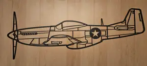 Aircraft Wallart Series P51 Mustang (Large)