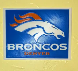 Denver Broncos Football NFL Logo sign placard