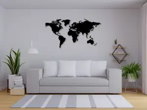 World Map, Wall Art Decor, Home Decor, Office Decor