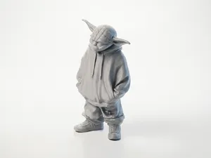 Street Yoda Figurine Urban Style 3D Printable