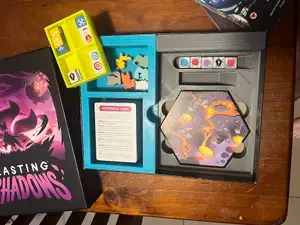 Casting Shadows board game box organizer