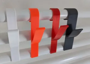 Towel hooks and holders for heater, shower, and pool - also for shower wipers