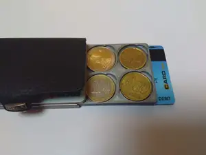 Euro coin holder for wallet