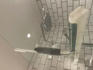 Shower wiper or sponge hanger for glass/plastic open-top showers (parametric)