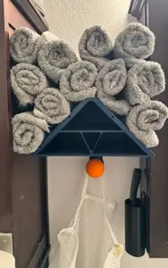 Towel holder shelf for hand towels in bathroom