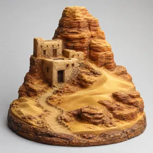 Wüstenfestung in Sandsteinformation - Desert fortress in Sandstein