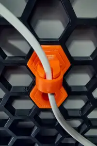 Cable holder/organiser for Honeycomb storage wall (hook) UPDATE