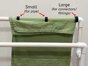 Snap On PVC Clip / Clamp for attaching cloth or materials to "1/2 inch" PVC Pipes and Fittings (U.S.)