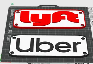 Uber and Lyft Driver emblems