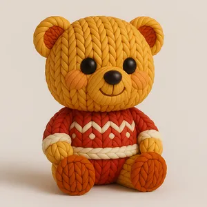 Knitted Christmas Bear – Cute Holiday Teddy