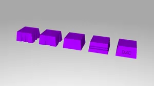 Custom Riser Stand SQ (OpenSCAD) and Sample PC Case Feet