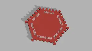 Comb for measuring wet paint coating.