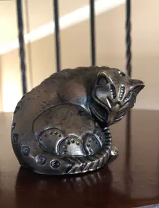 Pōpoki: the Good Luck Tiki cat (for Chris's birthday)