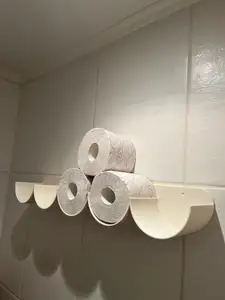Toilet paper shelf (modular, 3 or 5 rolls in a row)