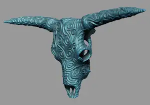 Skull Steer Filigree