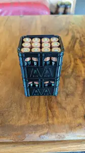 Stackable beer crate for batteries