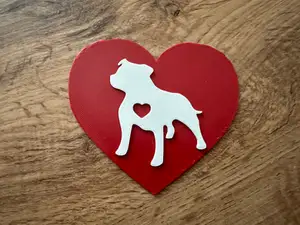 Staffordshire bull terrier heart