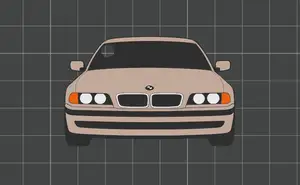 Car Keychain - BMW Series 7 (gen. E38)