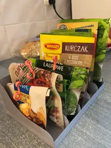 Organizer of kitchen bags for spices