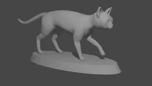Walking cat miniature