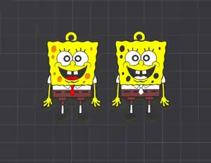 cartoon character , spongebob squarepants keychain / necklace pendant