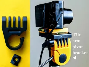 Tripod pivot arm swivel bracket