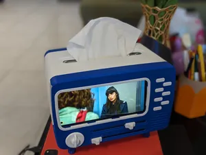 TV Tissue Box Mobile Phone Stand