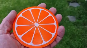 Juicy orange-slice drinks coasters