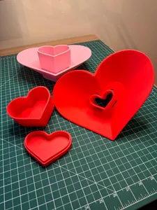 Valentines Day Tiered Heart Planter with Drip Tray