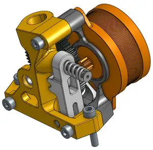 Titania, extruder with E3D Titan gears made in sherpa micro style