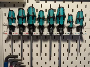 IKEA SKADIS mount for Wera Kraftform Screwdrivers with label