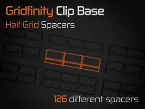Gridfinity Clip Base - Half Grid Spacers