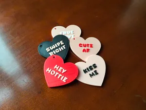 Valentines Day Heart Keychains