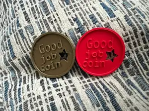 Good job coin with solid words for school classroom or home good deeds