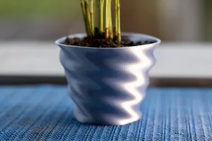 Elegant 3D Printed Flower Pot, Waterproof and Robust