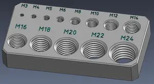 Metric thread testblock