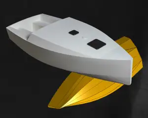 GLOBE 5.80 MODEL YACHT HULL - 1:10 SCALE