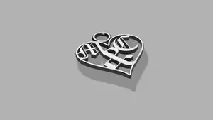 Customizable Monogram Keychain (also as Pendant or Earrings) - Old English Text MT (MS)