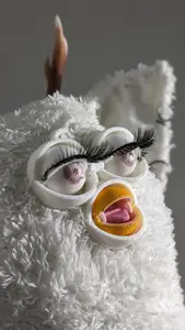Articualted Furby Faceplate - vegan - easy to print