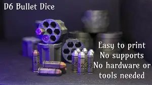 D6 Roller Bullets, dice and spinning container