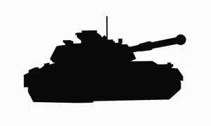 Abrams m1a2 (tank) silhouette wallart