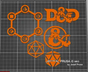 DND STL Logos, dice art, and 5e class Icons