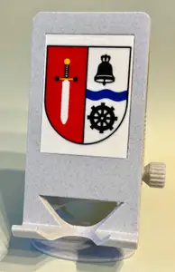 Multi-color Cover Plate for revised Phone Holder (here: Crest of Mündersbach)