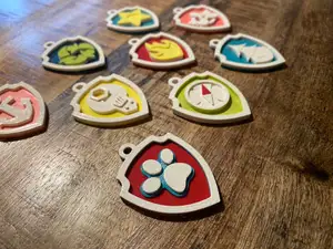 Paw patrol badges (keychain / pendant) pup tags